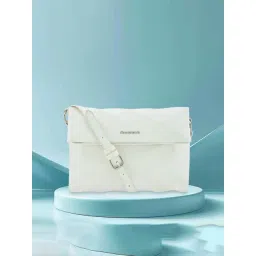Fastrack White Textured Large Sling Handbag-picture-22