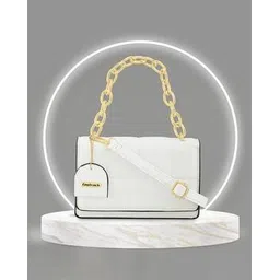 fastrack Women Logo Embossed Sling Bag with Detachable Strap-picture-14