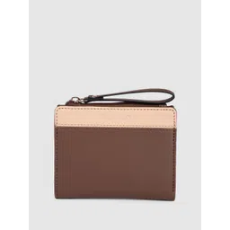 Fastrack Women Solid PU Two Fold Wallet With Minimal Colourblocked Detail-picture-10