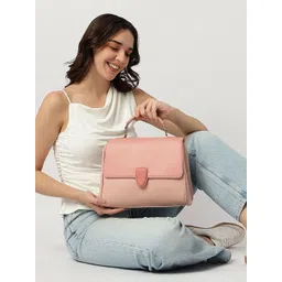 Fastrack Women Solid Structured Zip Detail Satchel Bag-picture-36