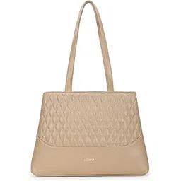 fastrack Women's Quilted Shoulder Bag with Dual Zip Compartments | Back Zip Pocket, Inner Slip Pockets and Comfortable Shoulder Straps | Stylish Everyday Bag | Trendy Women's Handbags, Grey-picture-11