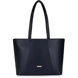 fastrack Women's Spacious Everyday Tote Bag with Side Zip Pocket | Roomy Interior with Inner Zip and Slip Pockets | Comfortable Shoulder Straps | Trendy Women's Handbags, Navy-picture-11