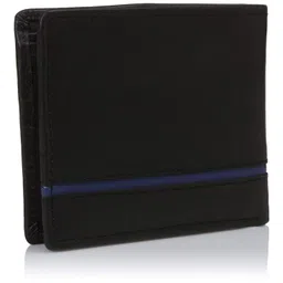 fastrack Leather Black And Blue Men's Wallet (C0368Lbk01) image 2