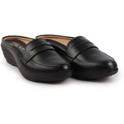 fausto Formal Back Open Platform Wedge Heel Loafer Shoes Slip On For Women-picture-10