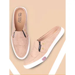 FAUSTO Men Beige Printed PU Slip-On Lightweight Sneakers-picture-29