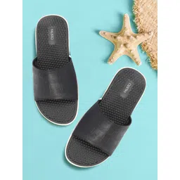 FAUSTO Men Black & White Sliders-picture-26