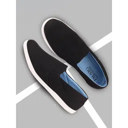FAUSTO Men Black Slip-On Sneakers-picture-42