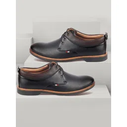 FAUSTO Men Black Solid Formal Oxfords-picture-16