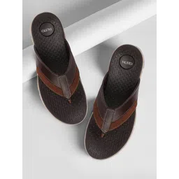 FAUSTO Men Brown & Beige Thong Flip-Flops-picture-17