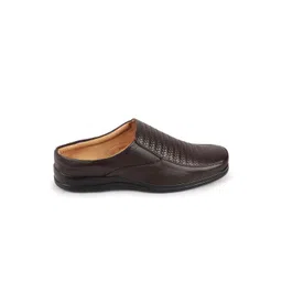 FAUSTO Men Brown Leather Shoe-Style Sandals image 3