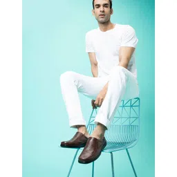 FAUSTO Men Brown Leather Shoe-Style Sandals image 2