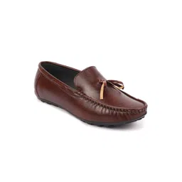 FAUSTO Men Brown PU Loafers image 4
