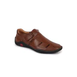 FAUSTO Men Brown PU Shoe-Style Sandals image 4