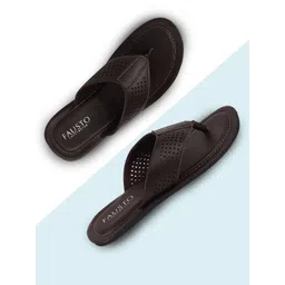 FAUSTO Men Brown Thong Flip-Flops-picture-15