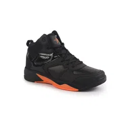 FAUSTO Men Colourblocked PU High-Top Sneakers-picture-16