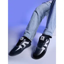 FAUSTO Men Colourblocked PU Sneakers-picture-31