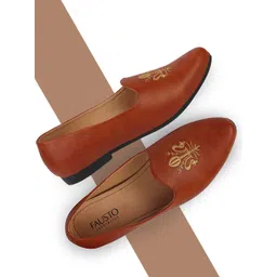 FAUSTO Men Embroidered Lightweight Mojaris-picture-17