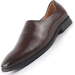 fausto Men Ethnic Wedding Juttis and Mojaris for Traditional Kurta Pajama | Perforated Party Evening Slip-On Shoes | Formal Office Shoes with Cushioned Insole-picture-47