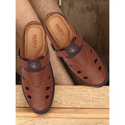 FAUSTO Men Laser Cut Shoe-Style Sandals-picture-36