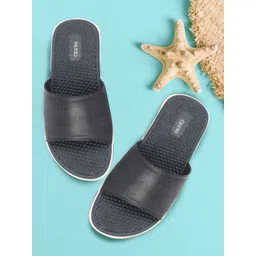 FAUSTO Men Navy Blue & White Sliders-picture-39