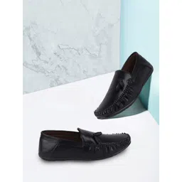 FAUSTO Men Navy Blue Memory Foam Tasselled Loafers-picture-35