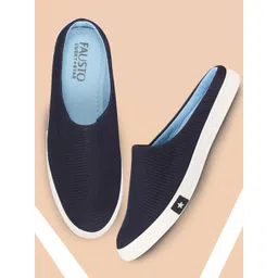 FAUSTO Men Navy Blue Slip-On Sneakers-picture-33