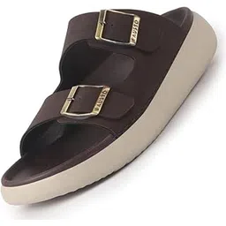 fausto Men Open Toe Buckle Strap Stitched Waterproof Sandals|Soft Cushioned Insole|Summer Slip-On Slipper|Perfect For Monsoon Rainy Season-picture-17