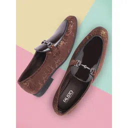 FAUSTO Men Printed Velvet Horsebit Loafers-picture-26