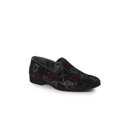 FAUSTO Men Printed Velvet Mojaris-picture-27