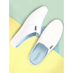 FAUSTO Men Round Toe Lightweight Canvas Mule Sneakers-picture-18