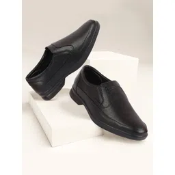 FAUSTO Men Textured Formal Slip-On Shoes-picture-17