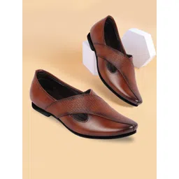 FAUSTO Men Textured Lightweight Comfort Insole Basics Mojaris-picture-43