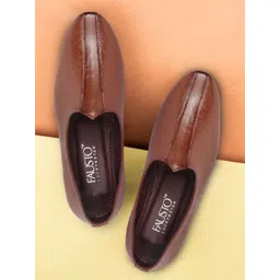 FAUSTO Men Textured Lightweight Mojaris-picture-12