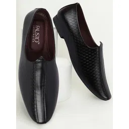 FAUSTO Men Textured Lightweight Mojaris-picture-18