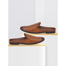 FAUSTO Men Textured Lightweight Slip-On Mojaris-picture-16