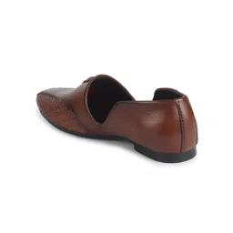 FAUSTO Men Woven Design PU Loafers image 2