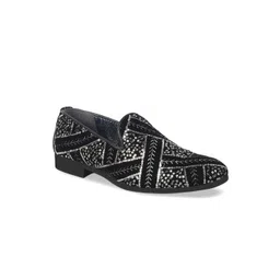 FAUSTO Men Woven Design Velvet Mojaris-picture-31