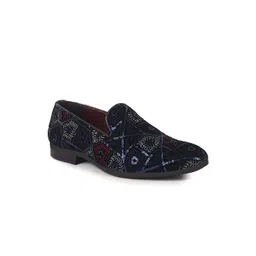 FAUSTO Men Woven Design Velvet Mojaris-picture-39