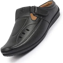 fausto Men's Back Open Perforated Breathable Casual Sandal With Cushioned Footbed|Adujstable Strap Stitched Slip On Sandal For Work|Evening-picture-48