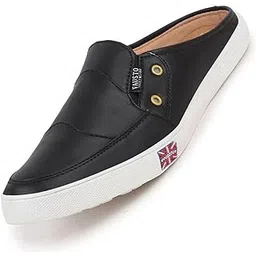 fausto Men's Back Open Slip On Shoes for Casual Outfit|Evening|Outdoor|Daily|Fashion|Trending|Lightweight and Comfort with TPR Sole Flexiblity-picture-14