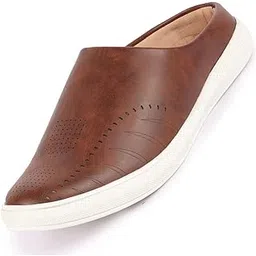 fausto Men's Back Open Stylish Slip On Shoes-picture-18