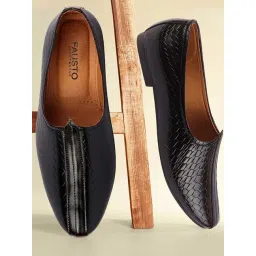 Fausto Men's Black Casual Juttis-picture-21