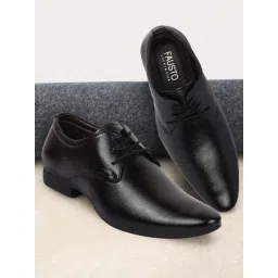 Fausto Men's Black Derby Shoes-picture-11
