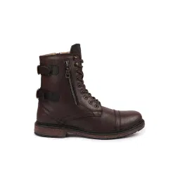Fausto Men's Brown Biker Boots-picture-45