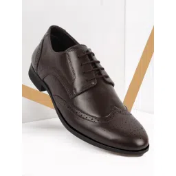 Fausto Men's Brown Brogue Shoes-picture-16