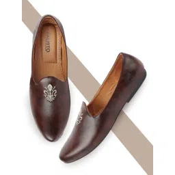 Fausto Men's Brown Casual Juttis-picture-35