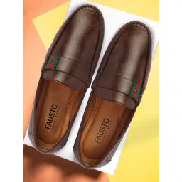 Fausto Men's Brown Casual Loafers-image-20