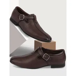Fausto Men's Brown Monk Shoes-picture-28