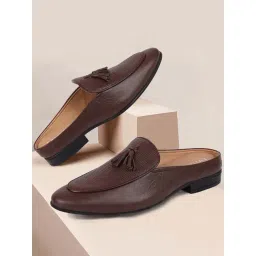 Fausto Men's Brown Mule Shoes-picture-25