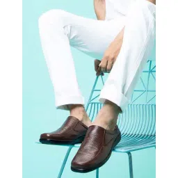 Fausto Men's Brown Mule Shoes-picture-28